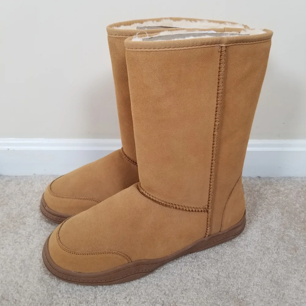 Guide Gear Suede Boots Sheepskin Footbed Mens 12 Unused Minor Imperfections